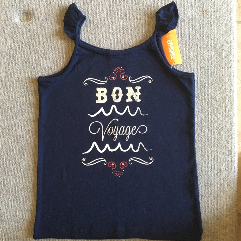 "PARISIAN AFTERNOON 5,8,10 Bon Voyage Sparkle Tank